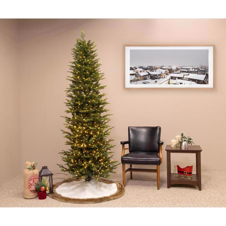 Holiday Bright Lights 1-2 Tree 7-1/2 ft. Pencil LED 900 ct Emerald Pine Sparkle Christmas Tree