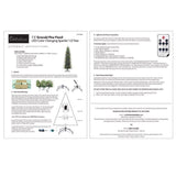Holiday Bright Lights 1-2 Tree 7-1/2 ft. Pencil LED 900 ct Emerald Pine Sparkle Christmas Tree