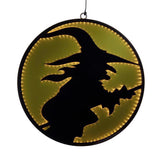 Celebrations Orange 32 in. LED Infinity Witch Hanging Decor