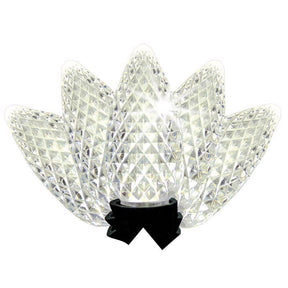 Celebrations LED C9/5MM Pure White 5 ct Replacement Christmas Light Bulbs, Pack of 8