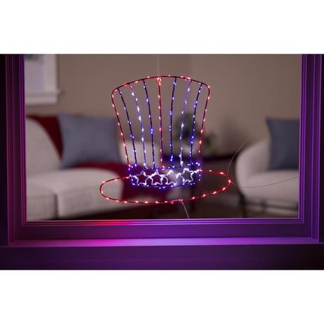Celebrations Patriotic Silhouette Window Decor Metal 1 pk