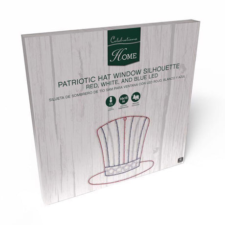 Celebrations Patriotic Silhouette Window Decor Metal 1 pk