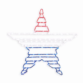 Celebrations Patriotic Star Silhouette Window Decor Metal 1 pk