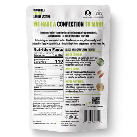 Sow Good Freeze Dried Sour Spheres Candy Bites 4 oz