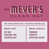 Mrs. Meyer's Clean Day White Mum Scent Candle 7.2 oz, Pack of 6