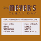 Mrs. Meyer's Clean Day White Acorn Spice Scent Candle 7.2 oz, Pack of 6