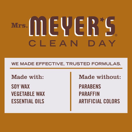 Mrs. Meyer's Clean Day White Acorn Spice Scent Candle 7.2 oz, Pack of 6
