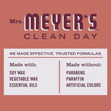 Mrs. Meyer's Clean Day White Fall Leaves Scent Candle 7.2 oz, Pack of 6