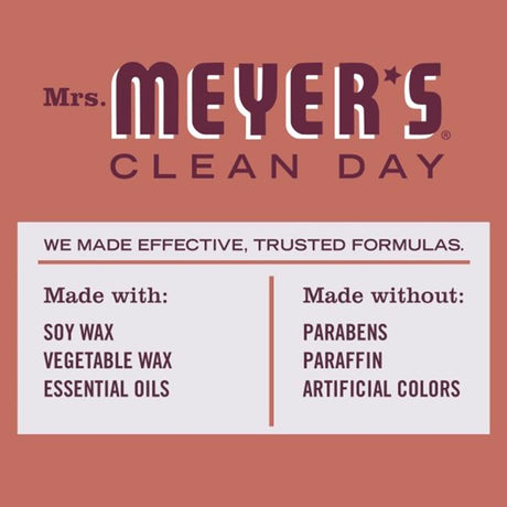 Mrs. Meyer's Clean Day White Fall Leaves Scent Candle 7.2 oz, Pack of 6