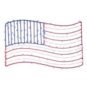 Celebrations Patriotic Flag Silhouette Window Decor Metal 1 pk, Pack of 8