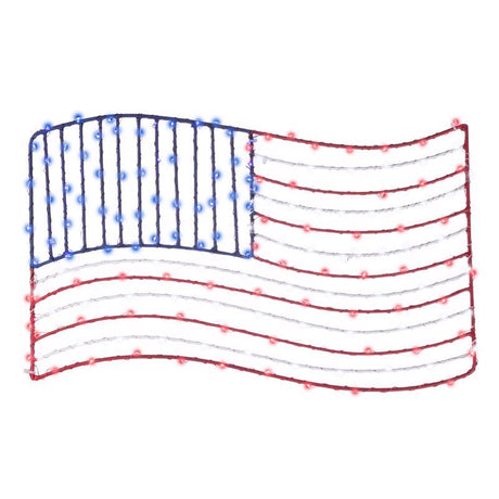 Celebrations Patriotic Flag Silhouette Window Decor Metal 1 pk, Pack of 8