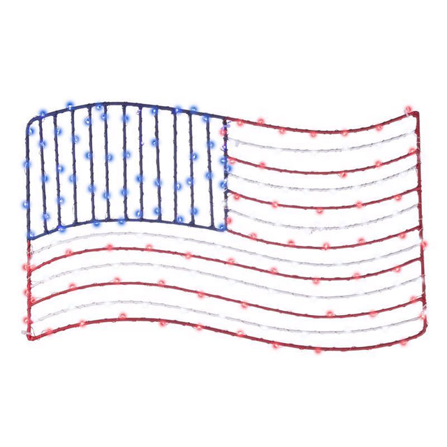 Celebrations Patriotic Flag Silhouette Window Decor Metal 1 pk, Pack of 8