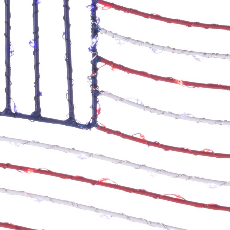 Celebrations Patriotic Flag Silhouette Window Decor Metal 1 pk, Pack of 8