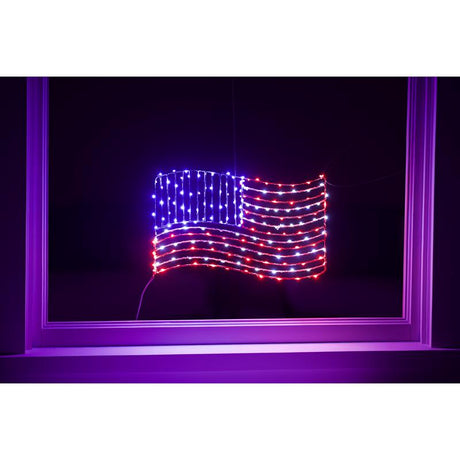 Celebrations Patriotic Flag Silhouette Window Decor Metal 1 pk, Pack of 8