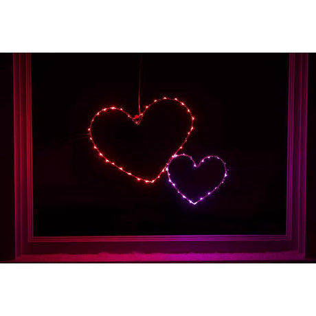 Celebrations Double Heart Silhouette Window Decor Metal 1 pk