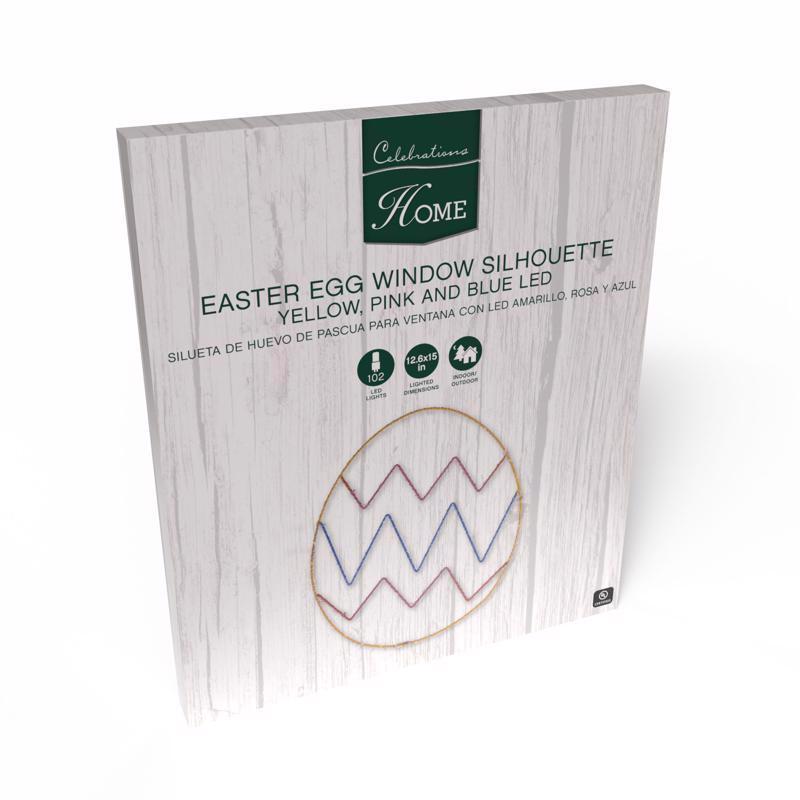Celebrations Easter Egg Silhouette Window Decor Metal 1 pk