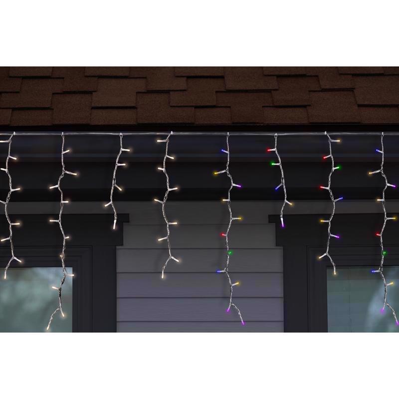 Celebrations LED Rice Multicolored/Warm White 200 ct Icicle Christmas Lights