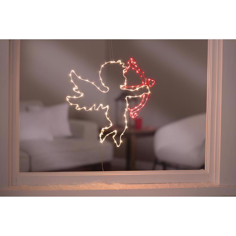 Celebrations Cupid Silhouette Window Decor Metal 1 pk