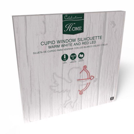 Celebrations Cupid Silhouette Window Decor Metal 1 pk