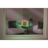 Celebrations Shamrock Hat Silhouette Window Decor Metal 1 pk