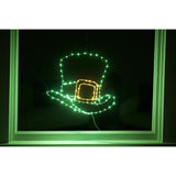 Celebrations Shamrock Hat Silhouette Window Decor Metal 1 pk