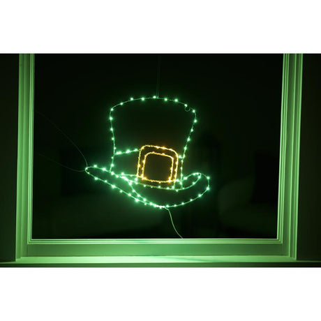 Celebrations Shamrock Hat Silhouette Window Decor Metal 1 pk