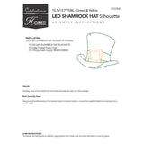 Celebrations Shamrock Hat Silhouette Window Decor Metal 1 pk