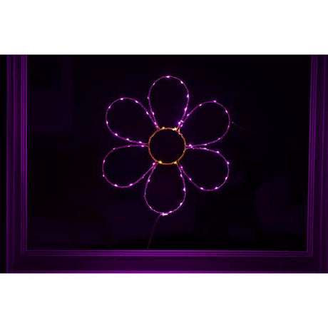 Celebrations Daisy Flower Silhouette Window Decor Metal 1 pk