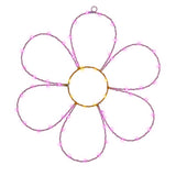 Celebrations Daisy Flower Silhouette Window Decor Metal 1 pk
