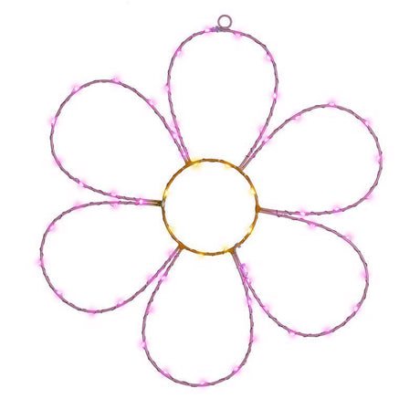 Celebrations Daisy Flower Silhouette Window Decor Metal 1 pk