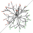 Celebrations Platinum LED Green/Red Rechargeable Shimmering Sphere 12 in. Hanging Decor