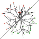 Celebrations Platinum LED Green/Red Rechargeable Shimmering Sphere 12 in. Hanging Decor