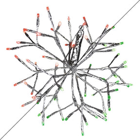 Celebrations Platinum LED Green/Red Rechargeable Shimmering Sphere 12 in. Hanging Decor