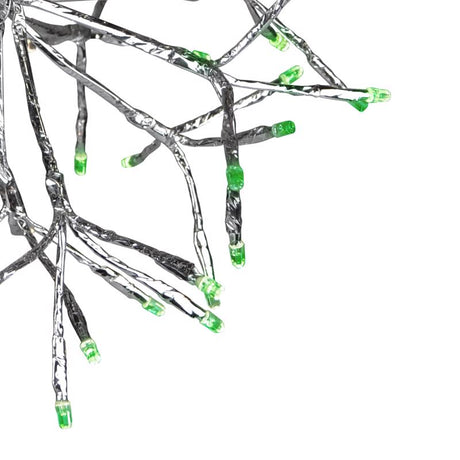 Celebrations Platinum LED Green/Red Rechargeable Shimmering Sphere 12 in. Hanging Decor