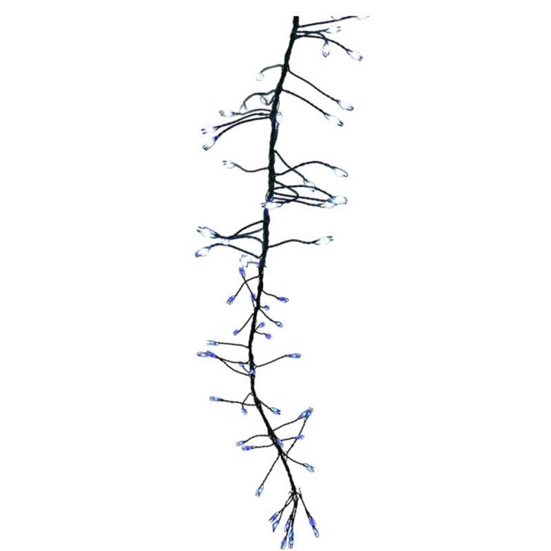 Celebrations LED Big Seed Cluster Blue/Pure White 250 ct Christmas Lights 10 ft.