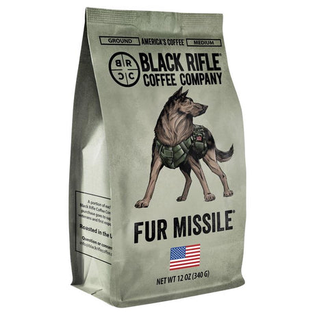 Black Rifle Coffee Company Fur Missile Ground Coffee 1 pk, Pack of 6