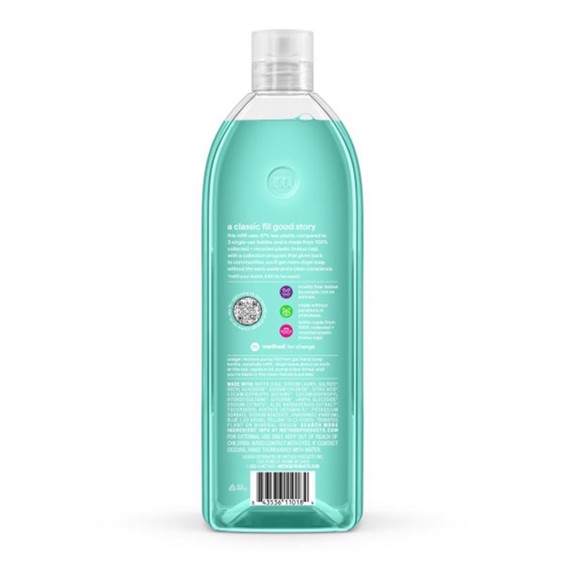 Method Waterfall Scent Gel Hand Wash 34 oz, Pack of 4