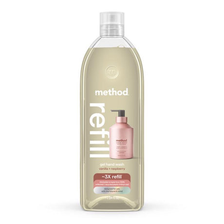 Method Vanilla & Raspberry Scent Gel Hand Wash 34 oz, Pack of 4