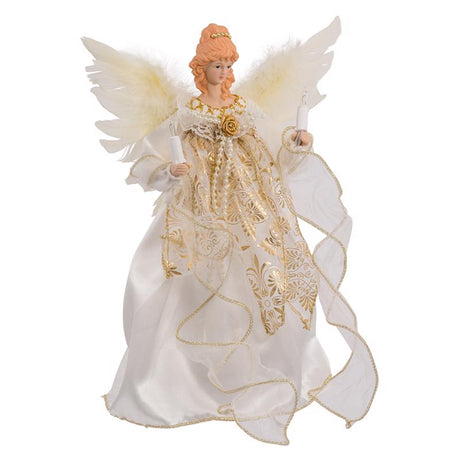 Kurt S. Adler Incandescent Gold/Ivory Angel Tree Topper, Pack of 6
