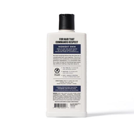 Duke Cannon Midnight Swim Sandalwood + Lavender Scent Shampoo Plus Conditioner 14 oz 1 pk