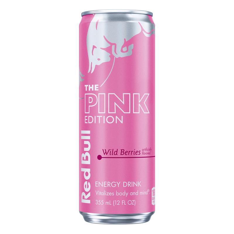 Red Bull Pink Edition Wild Berries Caffeine Beverage 12 oz 1 pk, Pack of 24