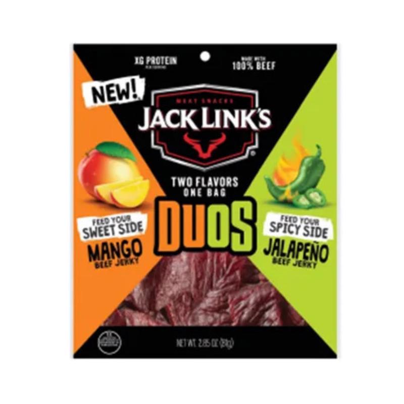 Jack Link's Duo's Mango/Jalapeno Beef Jerky 2.85 oz Bagged, Pack of 8