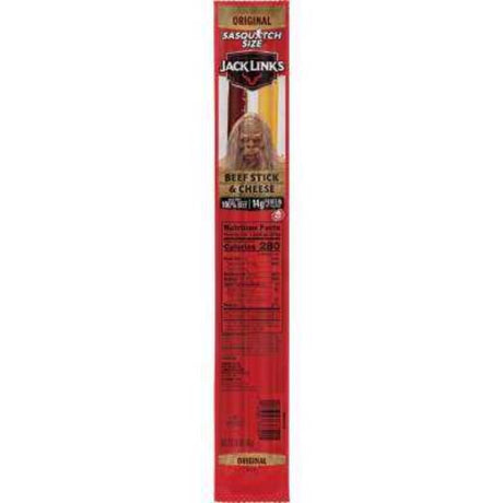 Jack Link's Original Beef Stick and Cheese 2.45 oz Packet, Pack of 12
