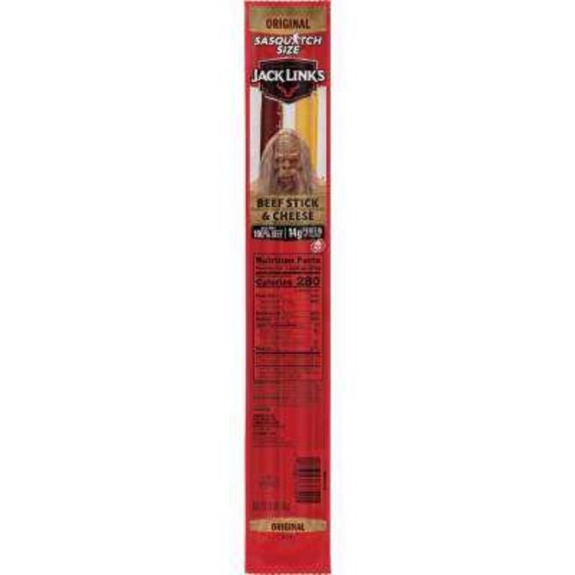 Jack Link's Original Beef Stick and Cheese 2.45 oz Packet, Pack of 12