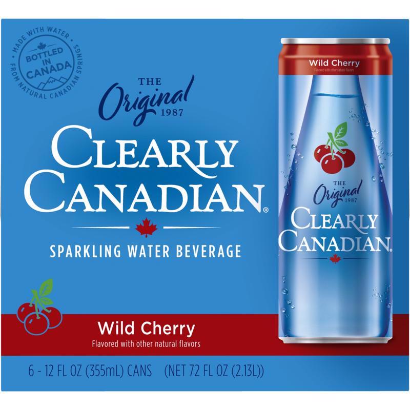 Clearly Canadian Cherry Sparkling Spring Water 12 fl. oz. 1 pk, Pack of 6