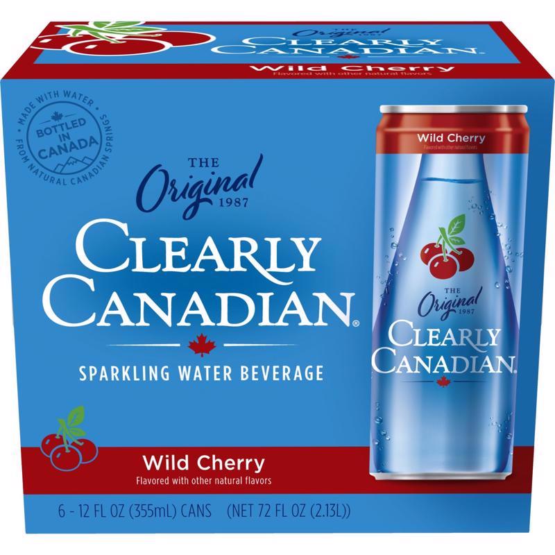 Clearly Canadian Cherry Sparkling Spring Water 12 fl. oz. 1 pk, Pack of 6