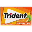 Trident Sugar Free Tropical Twist Chewing Gum 1 pk, Pack of 12