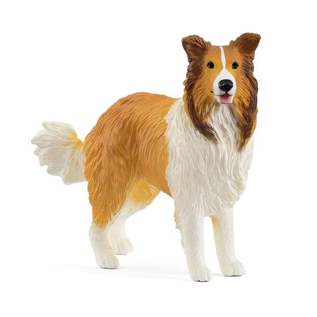 Schleich Collie Figurine White/Brown, Pack of 5