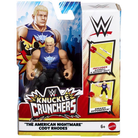 Mattel WWE Knuckle Crunchers Action Figures Multicolored, Pack of 6