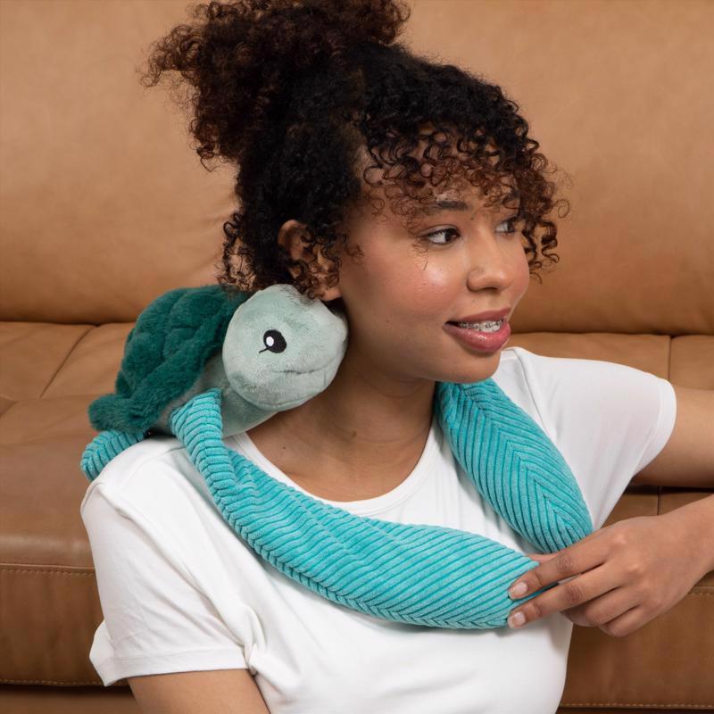 Hugimals World Hugarounds Sidney the Sea Turtle Weighted Neck and Shoulder Wrap Blue, Pack of 4